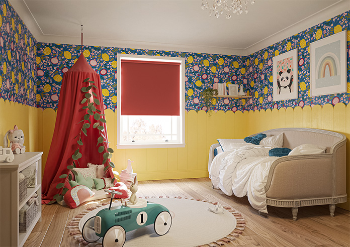 Trinity (Blackout), Poppy Red - Twist&Fit Roller Blind - Image 7